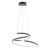 Dekorativní - FAN LED-COASTER-S-NER Závěsné LED svítidlo COASTER černá, 60 W, 8000 lm, CCT, 60 x 150 cm - FANEUROPE