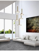 Vícečetná - NV 1703301202 Závěsné svítidlo PALENCIA saténový zlatý hliník a akryl LED 53W 230V 3000K IP20 - NOVA LUCE