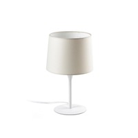 Stolní lampy dekorační - FARO 64316-02 CONGA S bílá/béžová stolní lampa - FARO