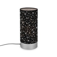 Stolní lampy dekorační - BRILO 7028-015 Hvězdné nebe stolní lampa, pr. 11 cm, max. 25 W, matný chrom-černá - BRILO