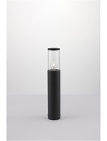 Sloupková - NV 9060182 Venkovní sloupkové svítidlo ZOSIA tmavě šedý hliník a čirý akryl E27 1x12W 220-240V bez žárovky IP65 - NOVA LUCE