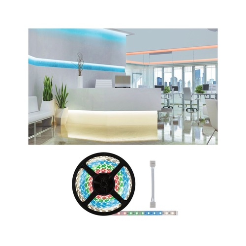 Pracovní osvětlení - P 71044 MaxLED 500 LED Strip Smart Home Bluetooth RGBW vč. propojek 10m 72W 500lm/m 60LEDs/m RGBW - PAULMANN - foto 1