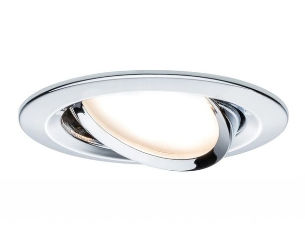 Koupelnová - P 93879 Zápustné svítidlo LED Coin Slim IP23 kulaté 6,8W chrom 1ks stmívatelné, výklopné - PAULMANN - foto 1