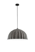 Dekorativní - FAN I-MIDI-S1-GR Závěsné svítidlo Midi filc šedý/bílý, kabel 2 m, stínidlo 53 cm, 1 x E27 - FANEUROPE