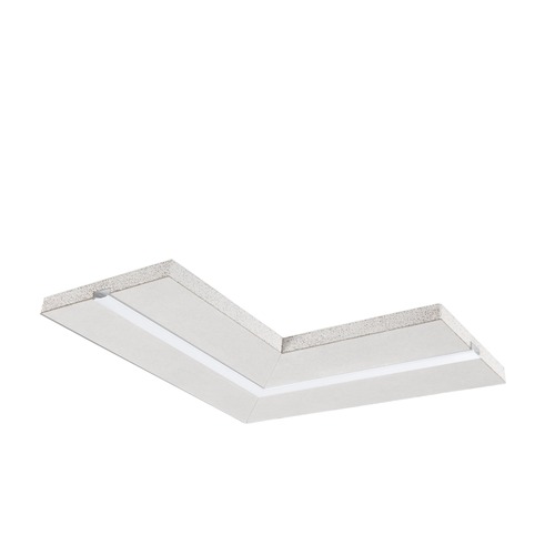 Al profily k zapuštění - FAN I-INVISILINE-L Příslušenství - rohový spoj pro zapuštěné profily do sádrokartonu, vč. difuzoru Milky, 240 x 240 x 12,5 mm - FANEUROPE - foto 1