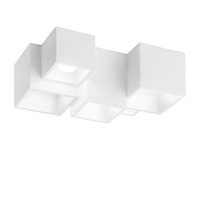 Downlight - FAN I-FOSTER-PL5 Stropní svítidlo Foster, bílé, 5 x GU10, 37 x 24,8 x 15 cm - FANEUROPE