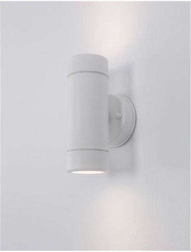Nástěnná - NV 9010621 Venkovní nástěnné svítidlo LIMBIO bílý akryl skleněný difuzor GU10 2x7W bez žárovky IP44 světlo nahoru a dolů - NOVA LUCE - foto 1