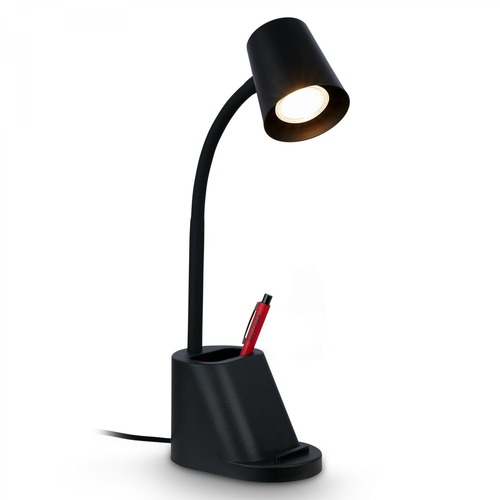 Stolní lampy pracovní - BRILO 7534015 Pahu lampička na psací stůl, nastavitelné, stojan na tužky, černá - BRILO - foto 1