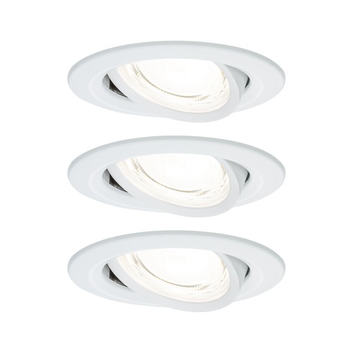 Kruhová - P 92455 LED vestavné svítidlo Nova Coin 3ks sada kruhové 84mm 50° 3x2,8W 230V 4000K bílá mat - PAULMANN - foto 1