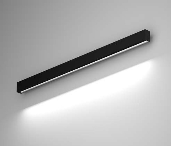 Podélná - BPM 210009.02.WS.BK-WH.TP.ST.9.30 Nástěnné svítidlo ALBA ASIMETRIC černé 9W Ra90 3000K 447mm – BPM - foto 1
