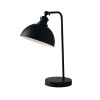 Stolní lampy dekorační - FAN I-CHARLESTON-L Stolní lampa Lume Charleston, černá, 1 x E27, 16 x 27 x 43 cm - FANEUROPE