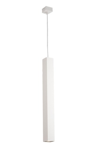 Subtilní - FAN I-FLUKE-SQ BCO Závěsné svítidlo Fluke, hranaté, bílé, 1 x GU10, 6 x 6 x 60 cm - FANEUROPE - foto 1