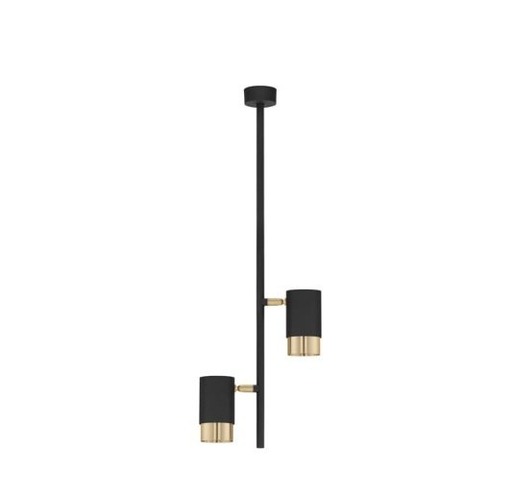 Vícečetná - NV 9010220 Svítidlo závěsné PONGO černá / zlatá LED 2x GU10 10W 230V - NOVALUCE - foto 1