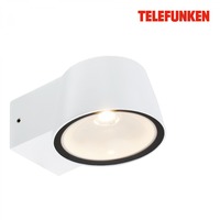 Nástěnná - TF 323006TF TELEFUNKEN LED venkovní nástěnné svítidlo, IP54 voděodolné a prachotěsné, bílý hliník - BRILONER