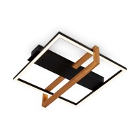 Hranatá - BRILO 3775015 LED stropní svítidlo, 34,5 cm, 14W, 400lm, černá - BRILONER