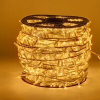 Venkovní řetězy - DLED SKFX0102W DecoLED LED světelný řetěz, 100m, teple bílá s FLASH, 2000 diod, bílý kabel, IP67 SKFX0102W