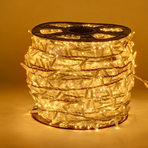 Venkovní řetězy - DLED SKFX0102W DecoLED LED světelný řetěz, 100m, teple bílá s FLASH, 2000 diod, bílý kabel, IP67 SKFX0102W - foto 1