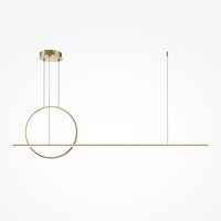Podélná - M MOD247PL-L49BSK Závěsné svítidlo Halo 3500K 40W teplá bílá 2100lm mosaz hliník designové - MAYTONI