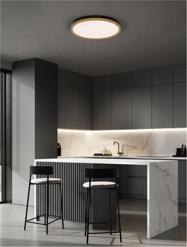 Kruhová - NV 9695237 Stropní svítidlo MR JOHN černá a mosaz zlatá LED 31.5W 3000K - NOVA LUCE - foto 1