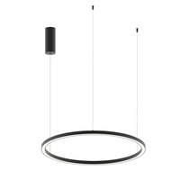 Kruhová - FAN LED-HOOP-S80-NER Závěsné LED svítidlo HOOP černá, 40 W, 6000 lm, CCT, 80 x 80 x 150 cm - FANEUROPE