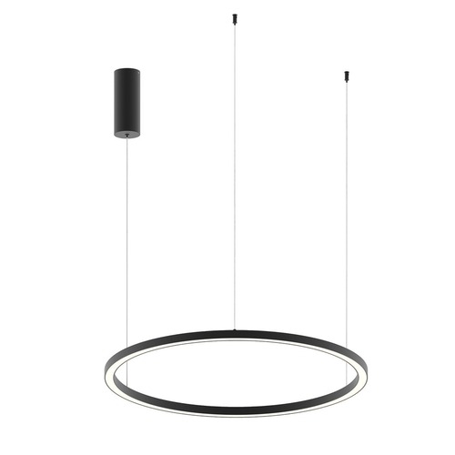 Kruhová - FAN LED-HOOP-S80-NER Závěsné LED svítidlo HOOP černá, 40 W, 6000 lm, CCT, 80 x 80 x 150 cm - FANEUROPE - foto 1
