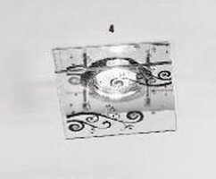 Hranatá - OR STR 10-420 Vestavné svítidlo 1x50W MR16 sklo dekor, 12x12cm, výška 3cm - ORION