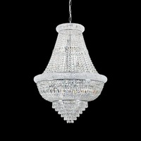 Dekorativní - ILUX 243597 Elegantní závěsný lustr DUBAI SP24 CROMO - IDEALLUX