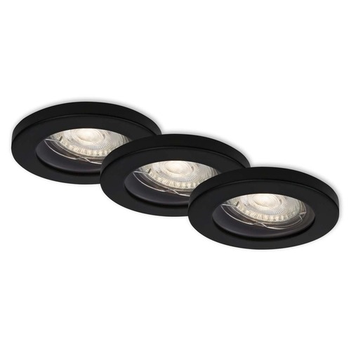 Kruhová - BRI 7181035 3ks sada LED vestavné svítidlo, pr. 8,5 cm, 5 W, 400 lm, černá (starý kód: BRI 7181-035) - BRILONER - foto 1