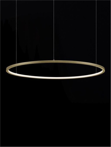 Kruhová - NV 9345606 Závěsné svítidlo TARQUIN broušený zlatý hliník a akryl LED 48W 230V 3000K IP20 stmívatelné - NOVA LUCE - foto 1