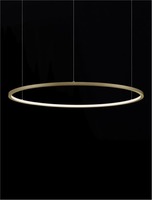 Kruhová - NV 9345606 Závěsné svítidlo TARQUIN broušený zlatý hliník a akryl LED 48W 230V 3000K IP20 stmívatelné - NOVA LUCE