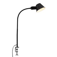 Stolní lampy s klipem - BRILO 7409-015 Svítidlo se svorkou, pr.14 cm, E27, černá - BRILO