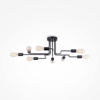 Dekorativní - M T532CL-08B Stropní svítidlo Gilbert 8x60W černý kov designové - MAYTONI