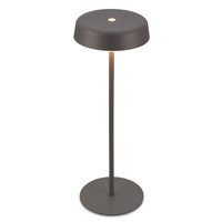 Stolní lampy dekorační - BRILO 7668015 Pala stolní lampička - 2W, 200lm, bezdrátová, LED, dotykový vypínač, stmívatelné, antracit - BRILO