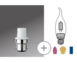 B22d - P 54927 Halogenová patice mini pro G9 B22d 230V bílá - PAULMANN