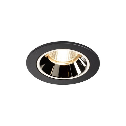 Kruhová - LA 1003774 NUMINOS® DL S vnitřní LED zápustné stropní svítidlo černá/chrom 2700 K 40° včetně listových pružin - BIG WHITE (SLV) - foto 1