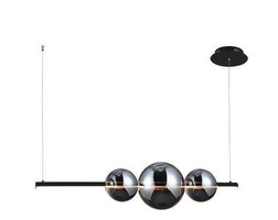 Podélná - AZZ AZ3352 LED Závěsné svítidlo Azzardo Sandra 3 Dimm black AZ3352 48W 4800lm 3000K IP20 120cm stmívatelné černé - AZZARDO