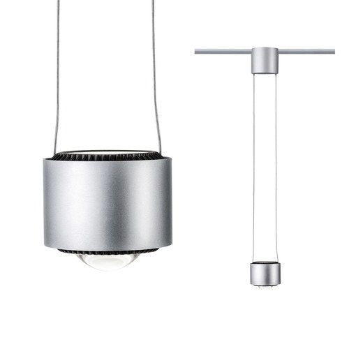 Svítidla - P 96811 URail LED závěs Aldan / 8,5 / 1x4,5W 4000K stmívatelné 230V matný chrom/černá - PAULMANN - foto 1
