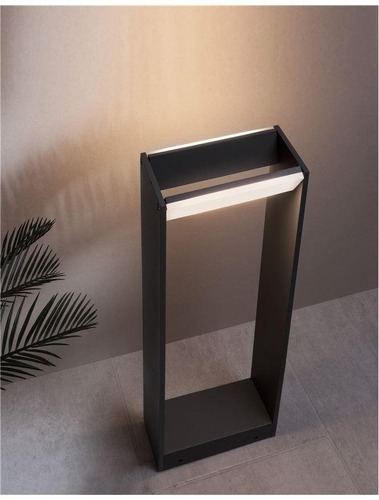 Sloupková - NV 713121 Venkovní sloupkové svítidlo TWIN tmavě šedý hliník akrylový difuzor LED 2x5W 3000K 220-240V rotační 0-90st. IP54 - NOVA LUCE - foto 1