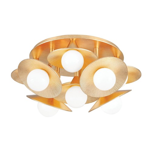 Dekorativní - HVLG 333-09-VGL-CE Stropní svítidlo EMERALD ocel/sklo zlatá/opál G9 9x6W - HUDSON VALLEY (Corbettt) - foto 1