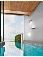 Nástěnná - NV 9027201 Venkovní nástěnné svítidlo FUNGO tmavě šedý hliník skleněný difuzor LED 12W 3000K 220-240V 120st. IP65 světlo dolů - NOVA LUCE