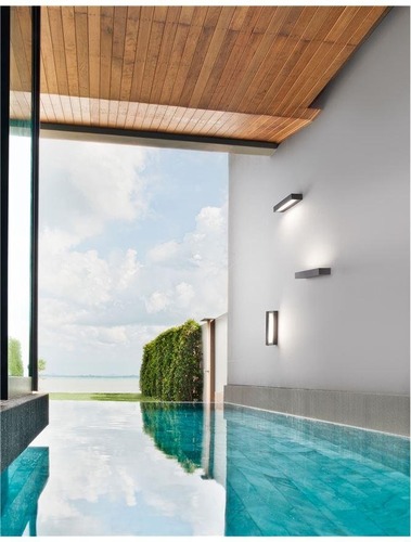 Nástěnná - NV 9027201 Venkovní nástěnné svítidlo FUNGO tmavě šedý hliník skleněný difuzor LED 12W 3000K 220-240V 120st. IP65 světlo dolů - NOVA LUCE - foto 1