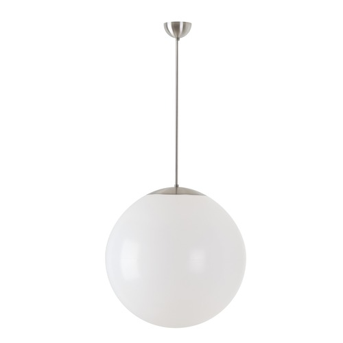 Koule - OS ISI63273 ISIS P4 PM závěsné plastové svítidlo kartáčovaná nerez / bílá IP40 40W E27 - OSMONT - foto 1