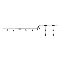 Lištové Briloner 48V - BRILO 8037085 BRILONER Luxtrail lištový systém, 6x spot, 2x závěsná svítidla, do U/Z, černá 8037085