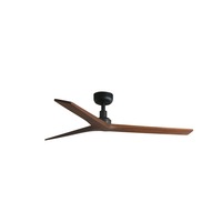 Ventilátory - FARO 34277 KLIM M stropní ventilátor, černá/ořech - FARO