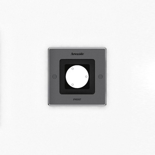 Zapuštěná - AR T4062ELPTW00 Ego 90 downlight čtverec EL 3000K Inox IK10 - ARTEMIDE - foto 1