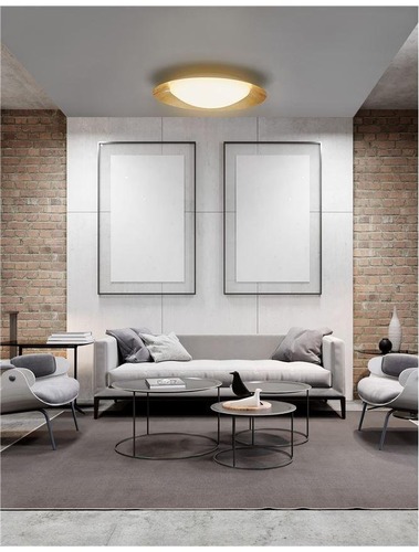 Kruhová - NV 9053821 Stropní svítidlo ZANO kov a akrylový difuzor bílá zvenku plátkované zlato uvnitř LED 28W 230V 3000K IP20 stmívatelné - NOVA LUCE - foto 1