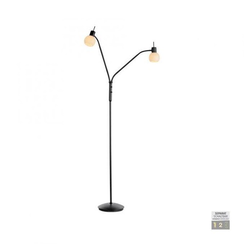 Stojací lampy - LD 12158-18 LOKI LED stojací svítidlo černé 2-ramenné flexibilní nastavitelné s vypínačem 3000K - JUST LIGHT - foto 1
