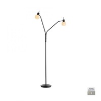 Stojací lampy - LD 12158-18 LOKI LED stojací svítidlo černé 2-ramenné flexibilní nastavitelné s vypínačem 3000K - JUST LIGHT