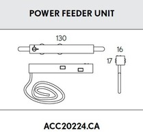 Lištové ALARIK - BPM ACC20224.CA.WH-WH AKCE - Napájení POWER FEED ALARIK SLIM bílé - BPM