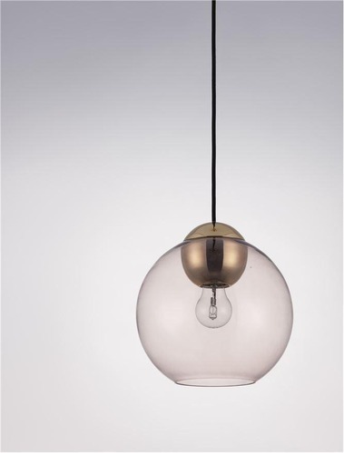 Koule - NV 9009243 Závěsné svítidlo MIDORI mosazný zlatý kov a růžové sklo E27 1x12W 230V IP20 bez žárovky - NOVA LUCE - foto 1